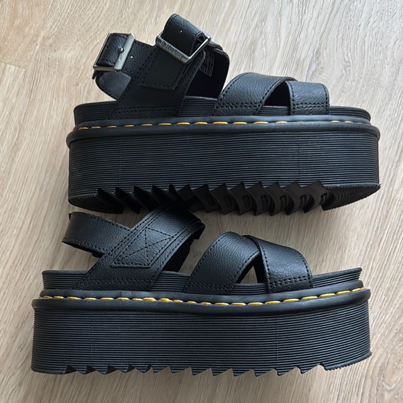 Dr. Martens Black Chunky Platform Sandals - Picture 3 of 5